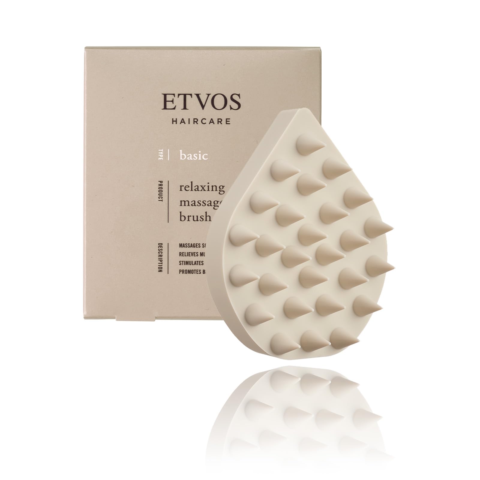 ETVOS Расслабляющая Массажная Щетка 1 Щетка для Массажа Кожи Головы Щетка для Мытья Головы, Бежевая, (Щетка для кожи головы, Щетка, Щетка)