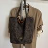 Canvas-Tasche mit Leopardenmuster für Damen, neuer Frühlings- und Sommermodetrend, lässige Umhängetasche mit großem Fassungsvermögen