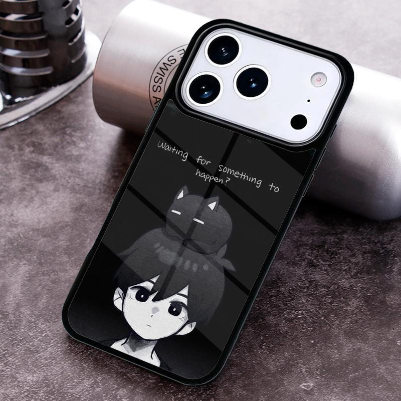 Omori Mewo Cat fanart Phone Case for iPhone 17 16 15 Pro Max Air 14 13 12 11 Plus Shockproof Capa Cover