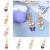 7PCS Ornaments Crystal Bow Key Chain Y2K Key Ring Colorful Rhinestone Butterfly Keychain  Bag Decor