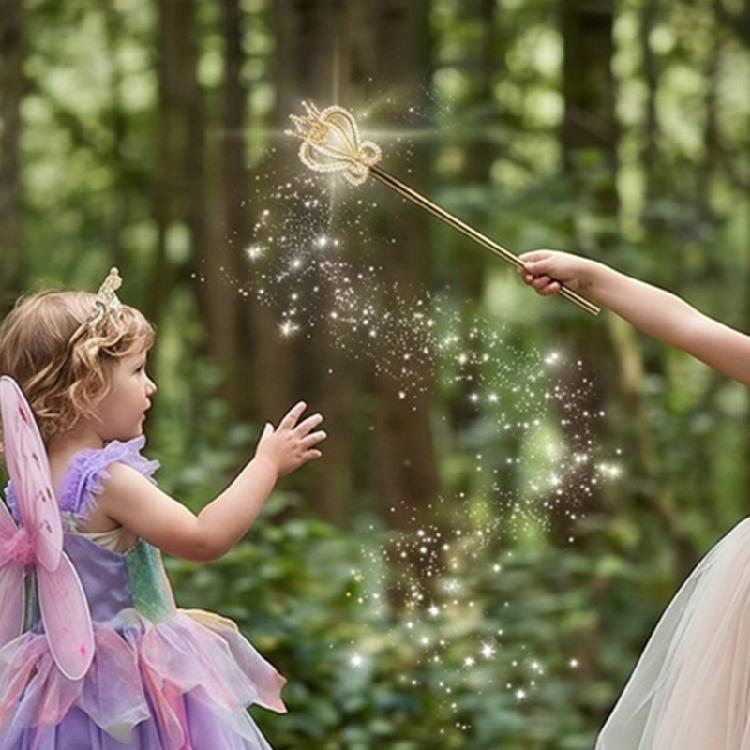 Enchanting Cosplay Jeweled Walking Stick with Pearls Accents Embedded Metal Roleplay Wand Ideal for Costume Parties Gift