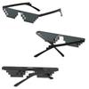 Mosaic Sunglasses Cool Party Vintage Shades Eyewear For Men Pixelated Sunglasses Playful Women Glasses For Kids