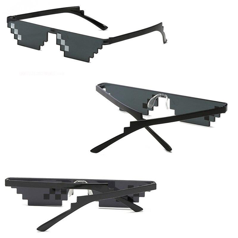 Mosaic Sunglasses Cool Party Vintage Shades Eyewear For Men Pixelated Sunglasses Playful Women Glasses For Kids