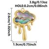 High Quality 304 Stainless Steel Sun Heart Abalone Shell Pendant For Jewelry Making Supplies Enamel Charm Golden DIY Accessories