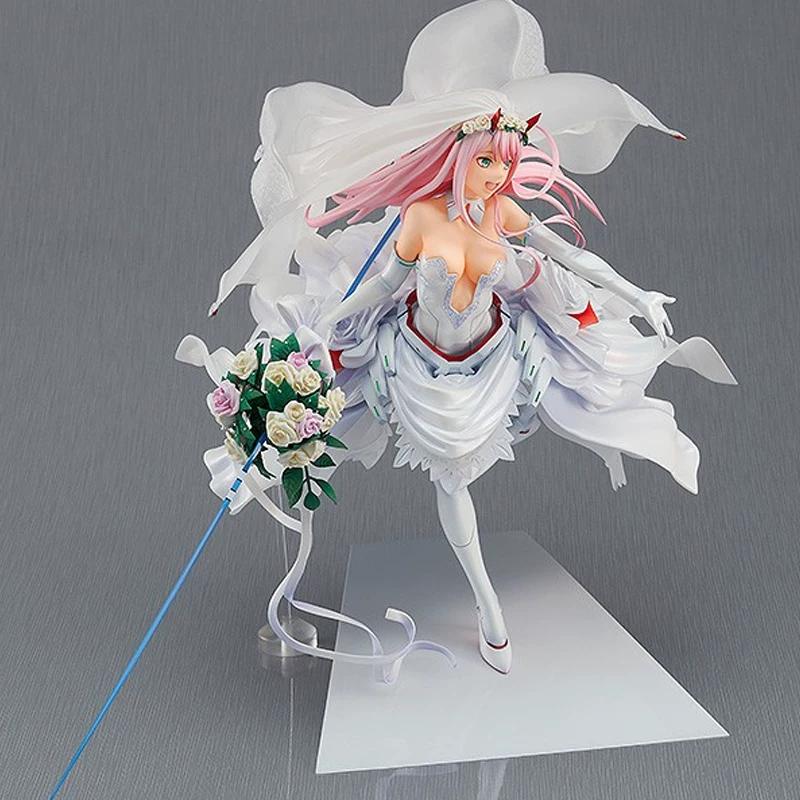 Darling In The Franxx Zero Two 1/7 Scale 27cm Wedding Dress Ver Anime Figure Collectible Model Desktop Decoration Gift For Anime