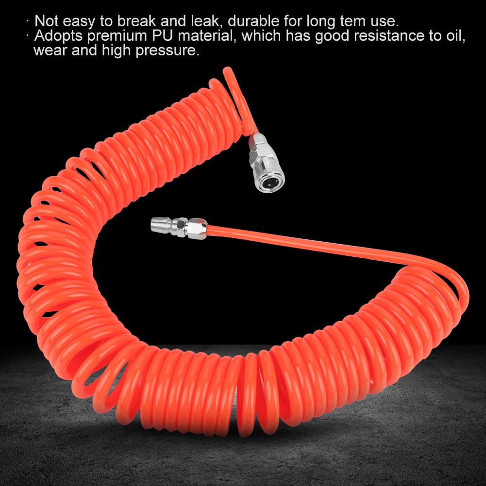 Buy 8mm*5mm Flexible PU Recoil Air Hose with Joints for Air Compressor Pump 9m Red at affordable