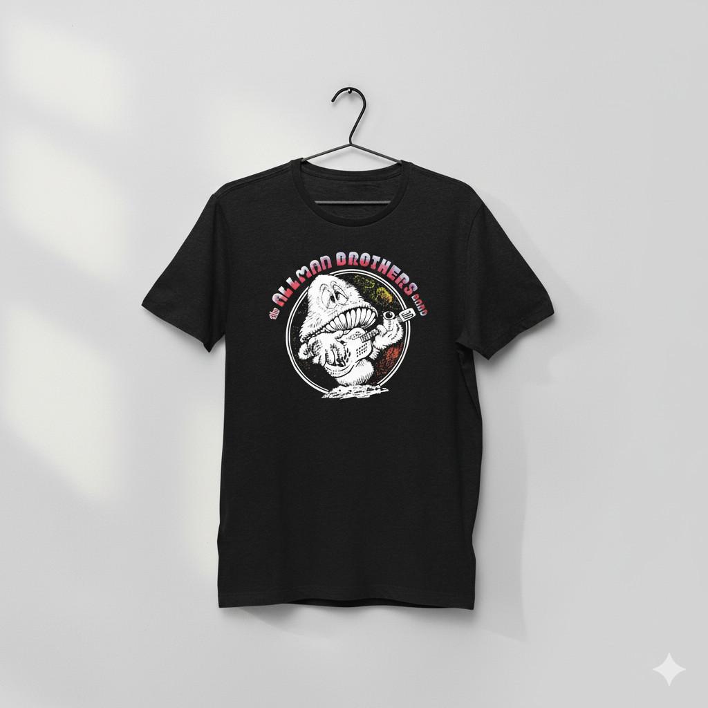 Vintage Southern Rock Graphic T-Shirt Retro Guitar Music Band Style Tee - T206