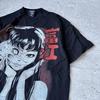 [USED] Junji Ito Tomie Subculture Horror T-Shirt, Size L, Black, Short Sleeve, Anime