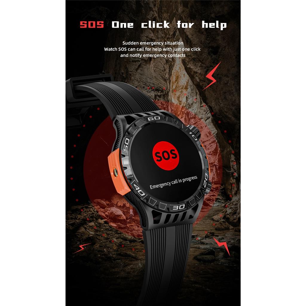 Multifunctional Smartwatch, Bluetooth Call, Flashlight, Waterproof, 1.46-inch Screen, Compass, Sports Fitness Tracker