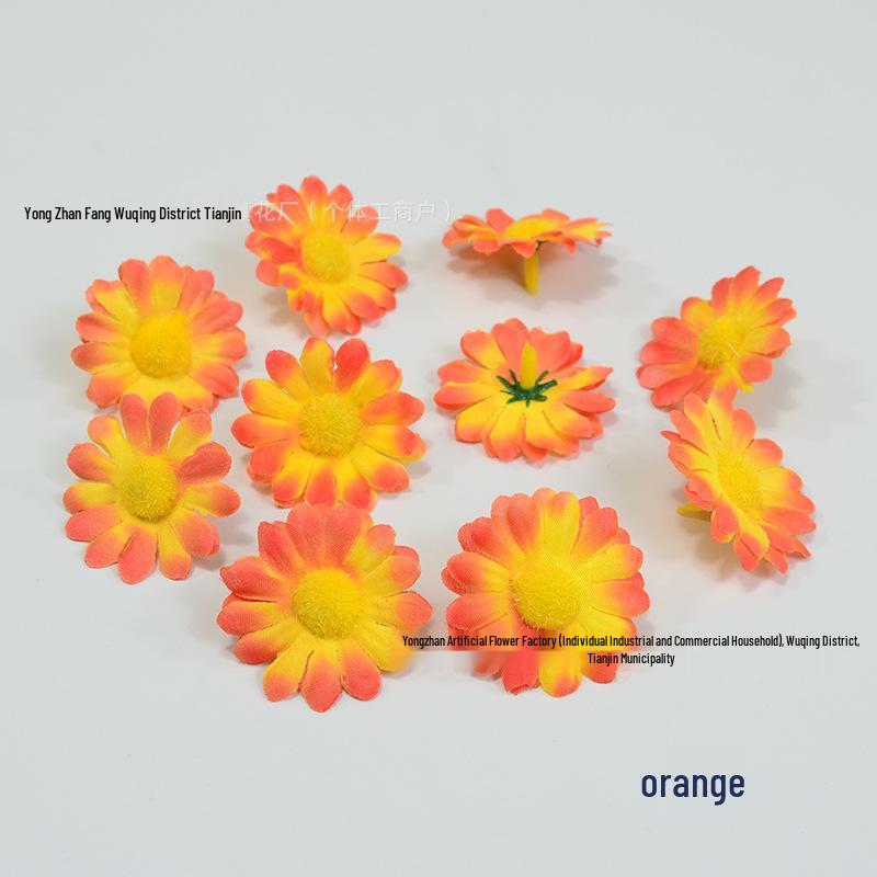 Silk Daisy Chrysanthemum Flowers 4cm for Children's Day Dance Wreath, Wristband, Flower Box, and DIY Arrangement.