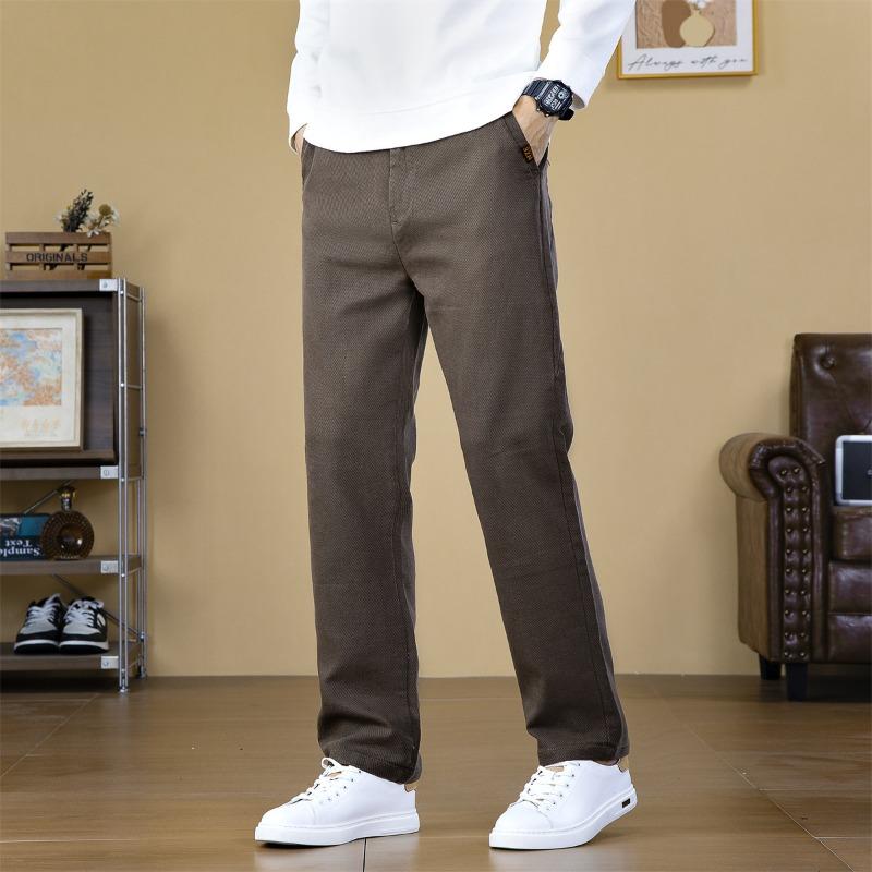 Men's Business Casual Pants Men's Straight Versatile Simple Pants Fashion Men's Pants Solid Color Drape Men's Loose Trousers