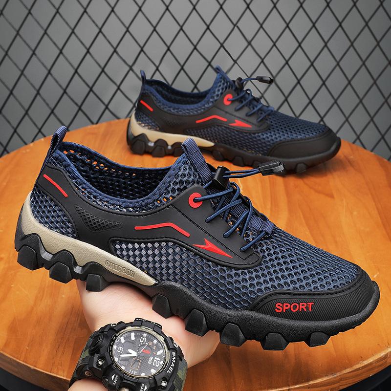 New summer sandals men's mesh thin breathable casual shoes men's outdoor sports shoes travel hiking shoes