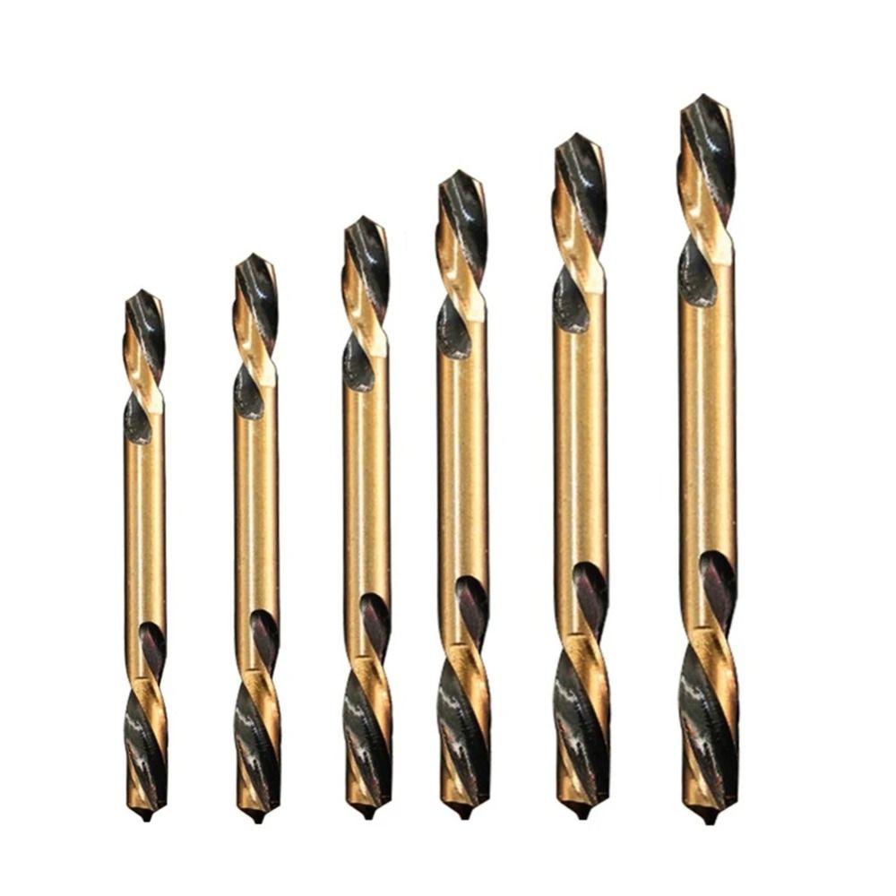 6Pcs Double-headed Double Ended Drill Bits Power Tool Hole Opener Portable Hole Drill Bit