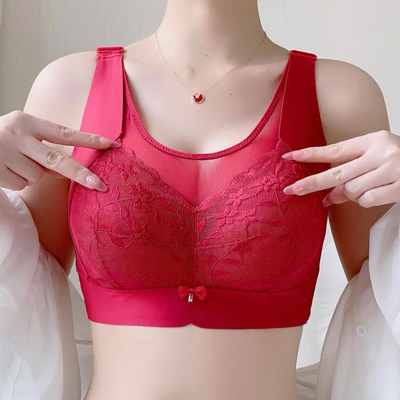 Lingerie Women's Large-sized Full-cup Bra Breast Retraction and Anti-sagging Cup Bra Push Up Bra