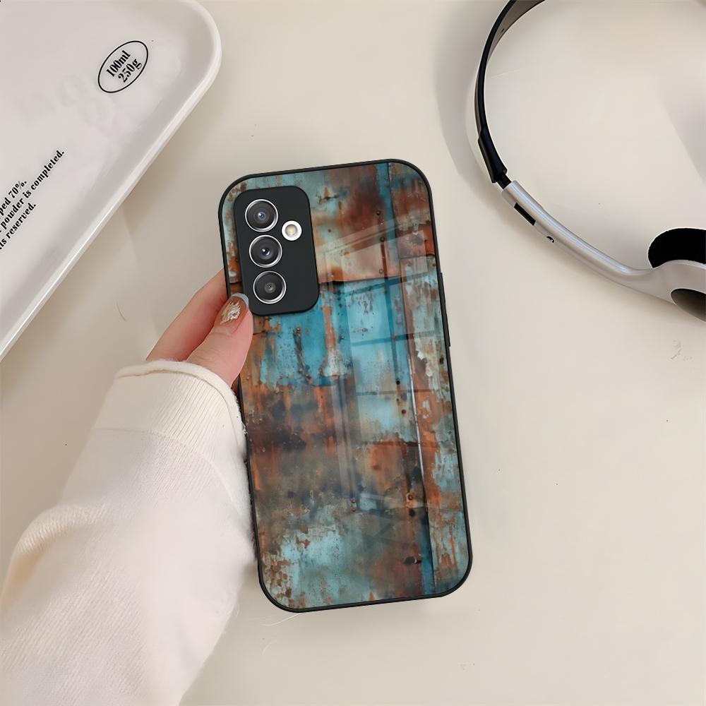 Phone Case Glass For Samsung S24 S26 S23 S20 S25 S21 S22 Ultra Fe Plus A05 A06 A16 A26 A36 A56 Coque Vintage Industrial Style Ru