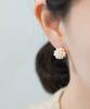 Alleun Silver 925 Freshwater Bold Pearl Earrings Popcorn