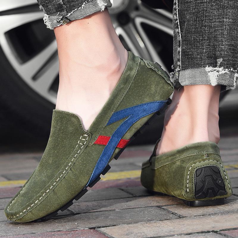 Übergröße 48 Herren Freizeit-Echtleder-Slipper und Mokassins