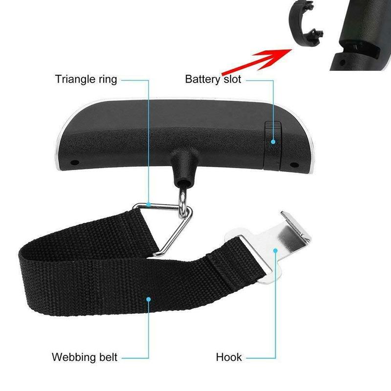 Digital LCD Display 110lb/50kg Electronic Luggage Hanging Scale Suitcase Travel Weighs Bag Weight Balance Portable Scale Tool