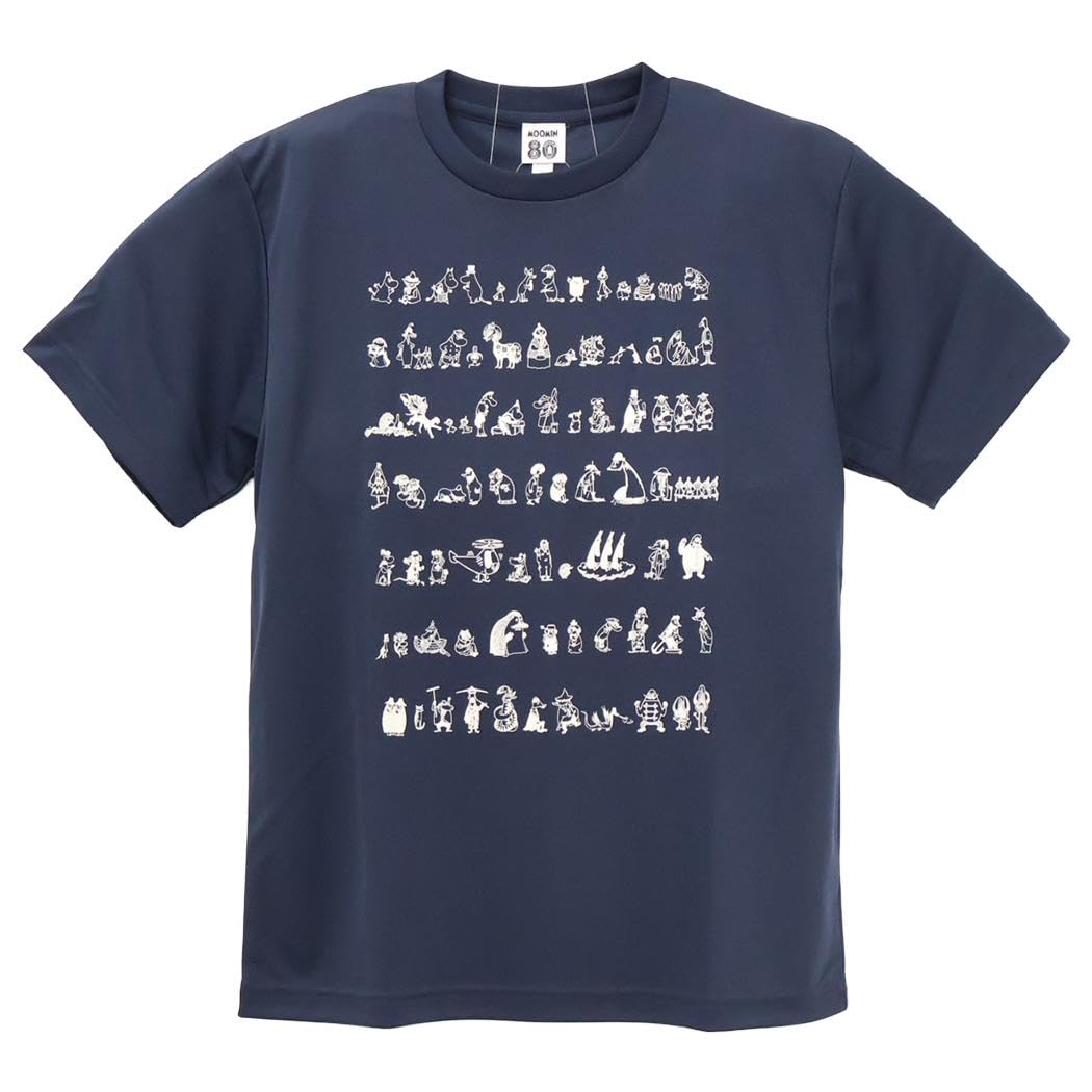 

Муми-тролль 80-летний юбилей Сухая футболка All Star темно-синяя размер L