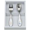 NARUMI Bremen Tableware Daily Set Snack Baby Shower First Weaning Made in Children's Set, 4-Piece (Glass, Plate, Spoon, Fork), Gift, Meal, Gift,