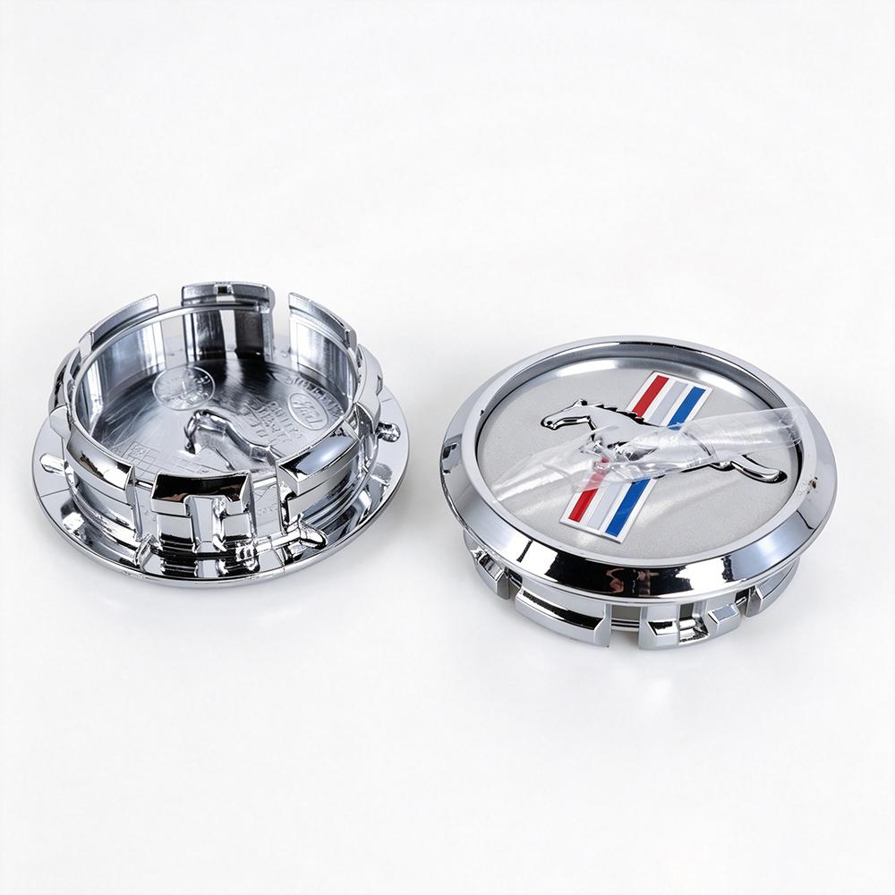 4 Stück 68mm Auto Radnabenkappen Abzeichen Auto Reifen Radkappe Zubehör für Ford Mustang Focus Fiesta Mondeo Kuga Ranger Shelby