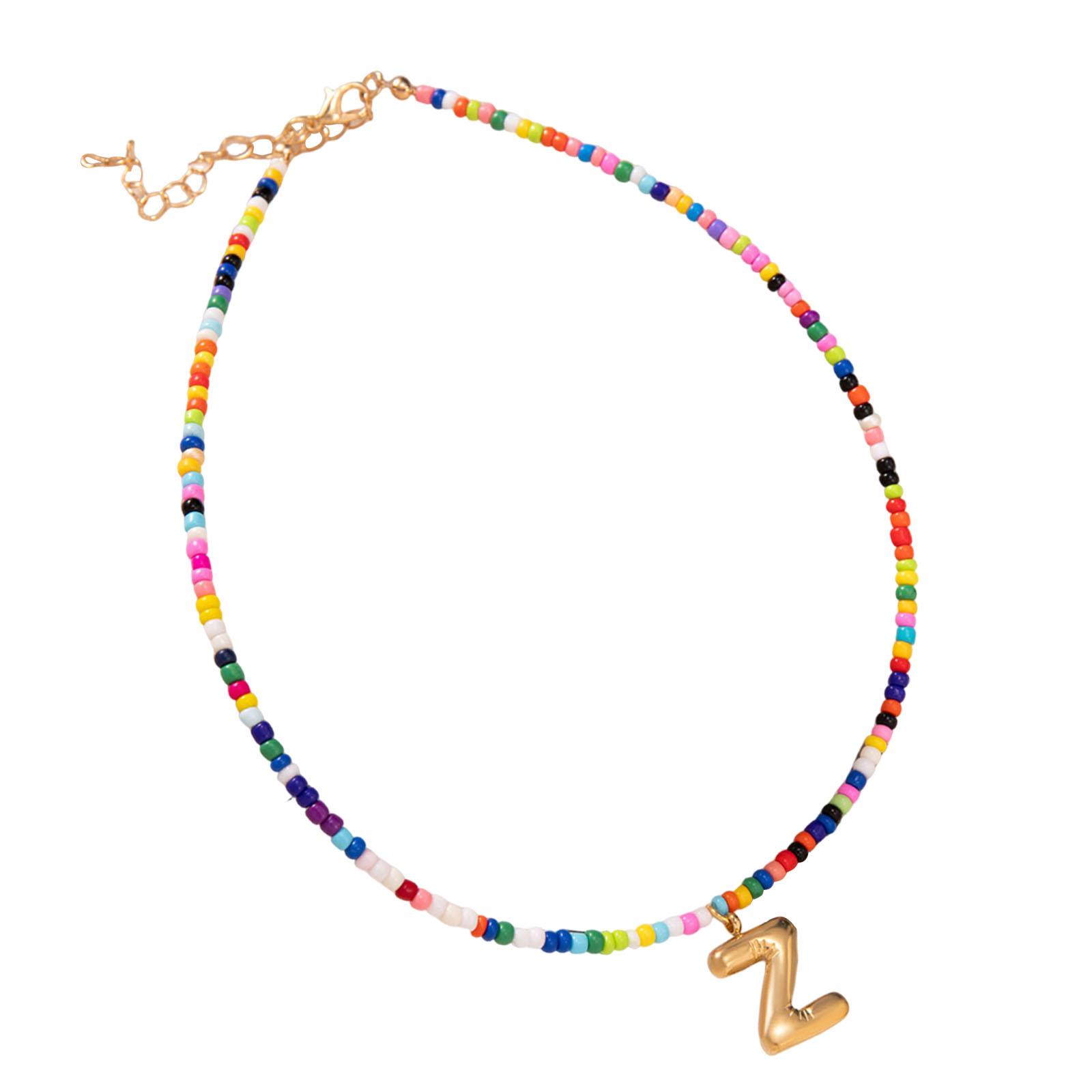 

Красочные ожерелья с инициалами Рождественские подарки для девочек, внучек, подростков, подарки на день рождения, золотое ожерелье-подвеска с буквой