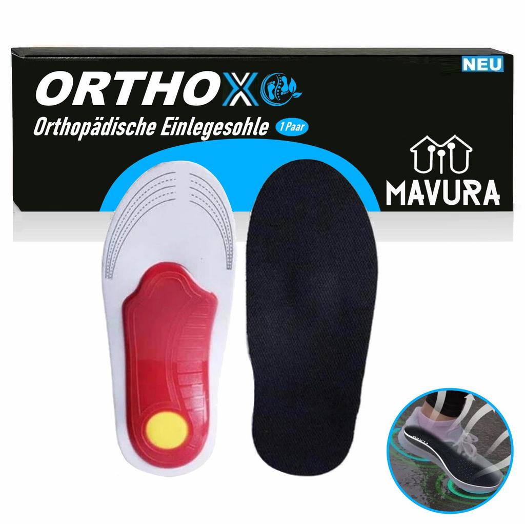ORTHOX Einlegesohlen Plattfuß Spreizfuß Senkfuß Einlagen für Damen & Herren