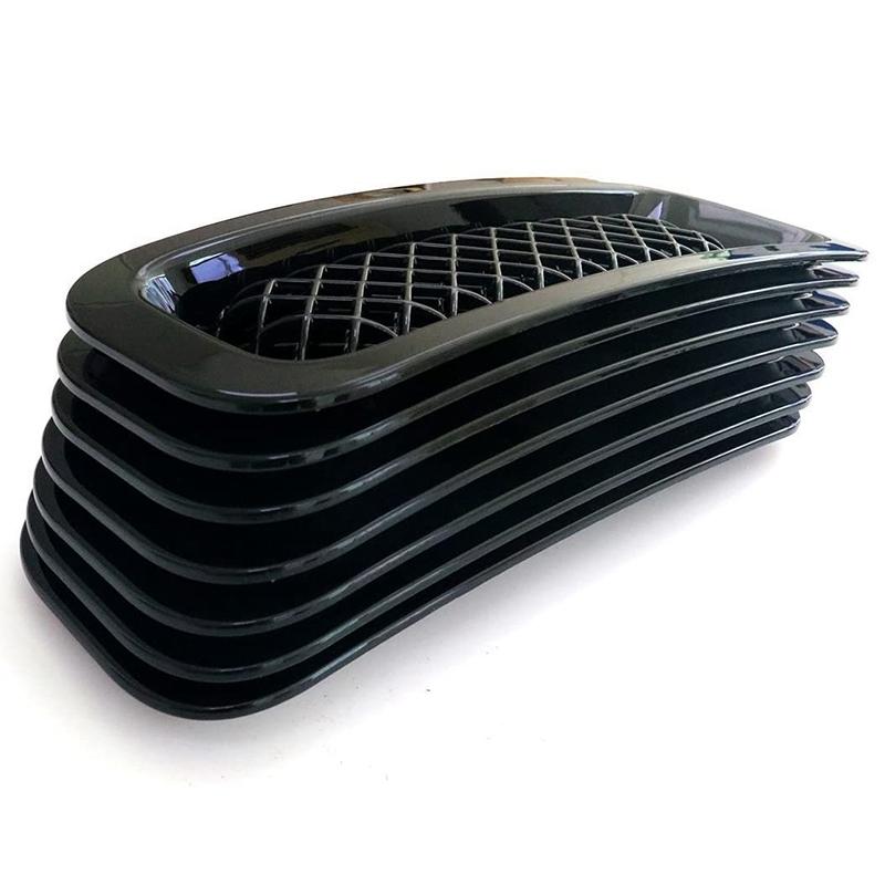 9Pcs Front Grille Grill Mesh Grille Ert Kit + Style Headlight Lamp Cover Trim For Jeep Patriot 2011-2016