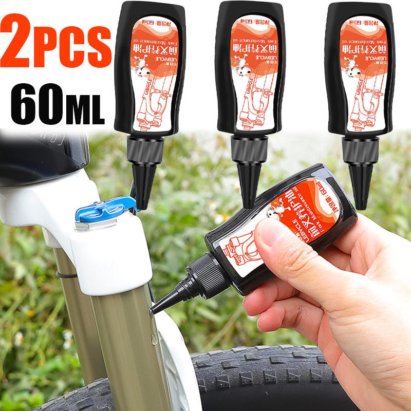 1/2 STKS 60ML Mountainbike Voorvork Schokdemper Olie Voor En Achter Schokdemper Siliconen Olie Smeerolie Onderhoud