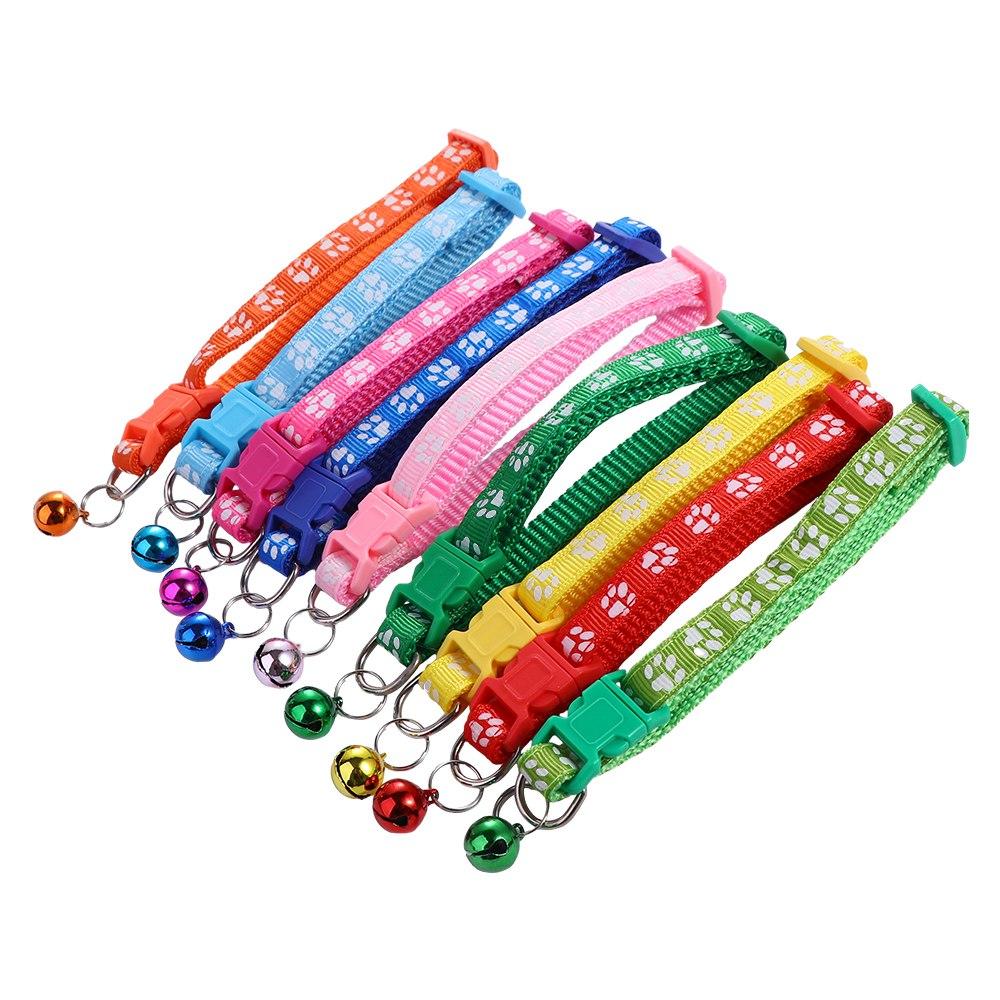 Lovely With Bell Cat Paw Print Easy Wear Pet Collar Grooming Accessories Pet Supplies Cat Necklace
