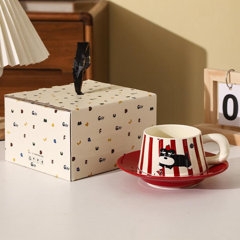 Star Prince Cute Art Ceramic Coffee Cup Disc Set Gift High Precision Fresh Ceramic Cup Birthday Companion