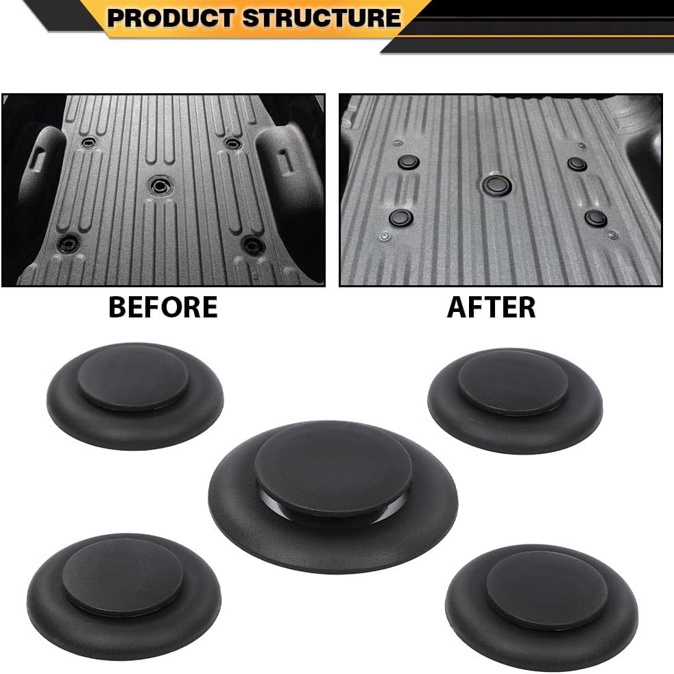 

5th Wheel Hitch Puck Cover Plug Trim Ring Kit Compatible with Ford F250 F350 F450 F550 Super Duty Trucks 2011-2023 BC3Z-99000A25-A