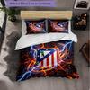 Set Lenzuola Atletico Madrid Modello 3 Pezzi Morbida Copripiumino in Microfibra con Federe per Camera da Letto