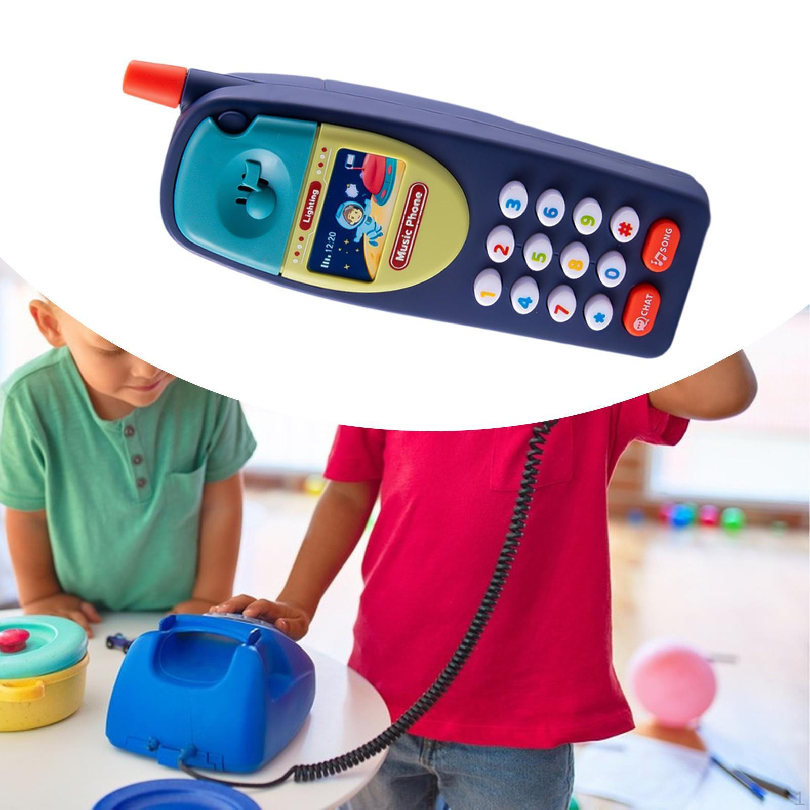 

Игрушка-телефон для младенца, музыкальные звуковые игрушки, поддельные дети со звуковым эффектом для мальчиков и девочек на день рождения темно-синий