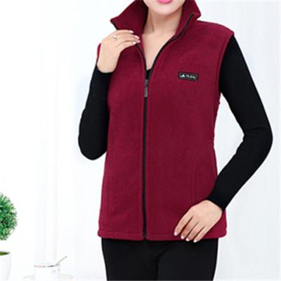 Veste de sport pour femmes Gilet en polaire Mode Femme Gilet Mère Automne Court Chaud Laine d'agneau imitation Laineux Oversize