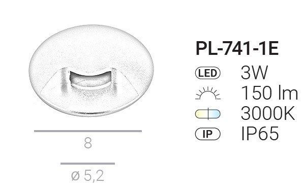 Gartenwandleuchte Basilio PL-741-1E Italux