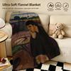 Artist EEdvard Munchh Throw Warm Soft Flannel Blanket Multiuse for Sofa Bed Camping Travel Nap