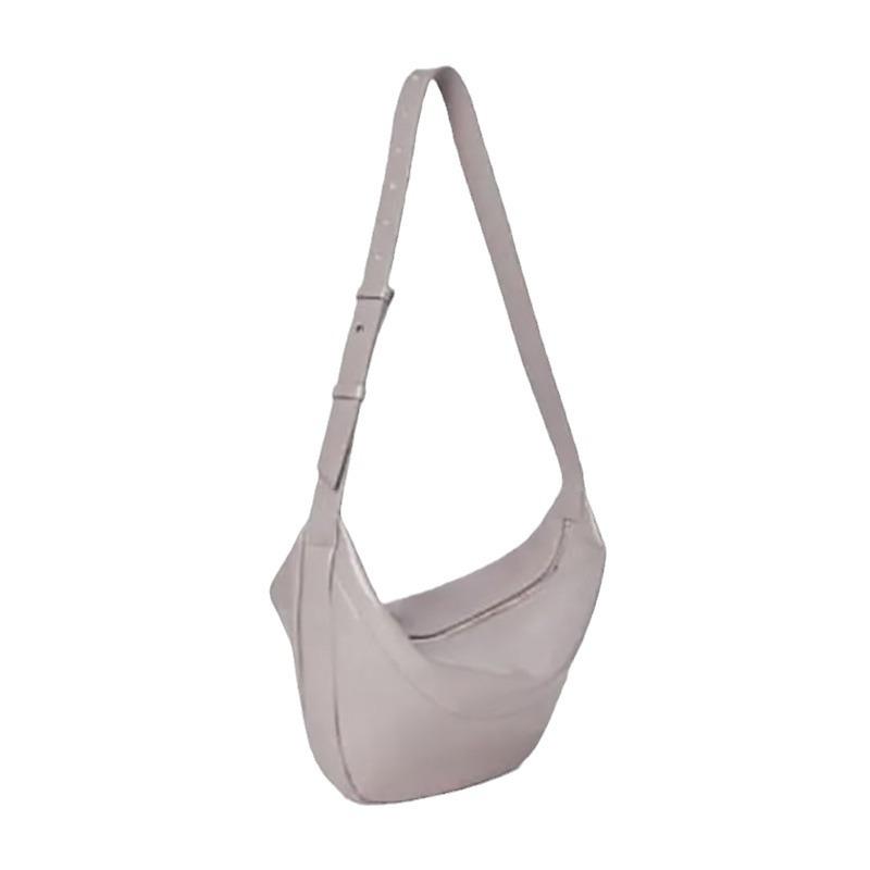 2023 Spring/Summer Women's Soft Leather Crossbody & Shoulder Dumpling Bag - Large Capacity, Casual Style
