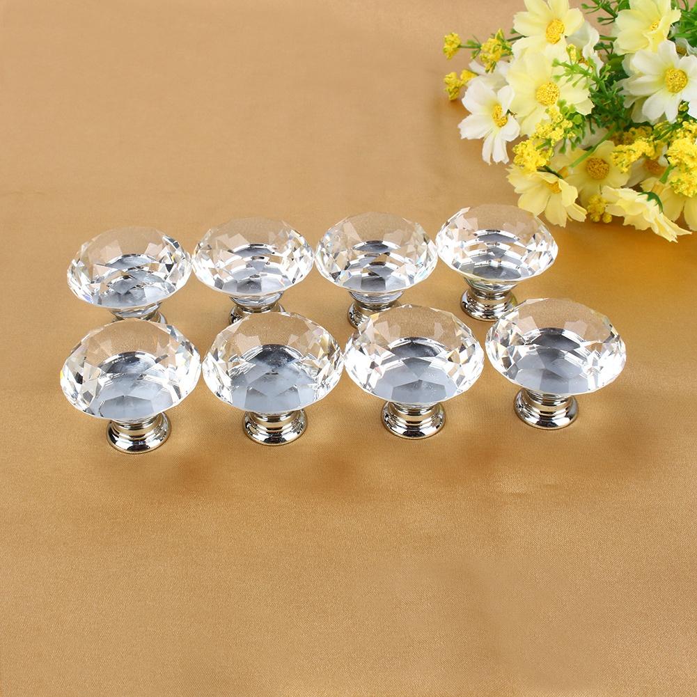 8Pcs 40mm Shape Cabinet Knob Drawer Pull for Cupboard Kitchen and Bathroom Cabinets
