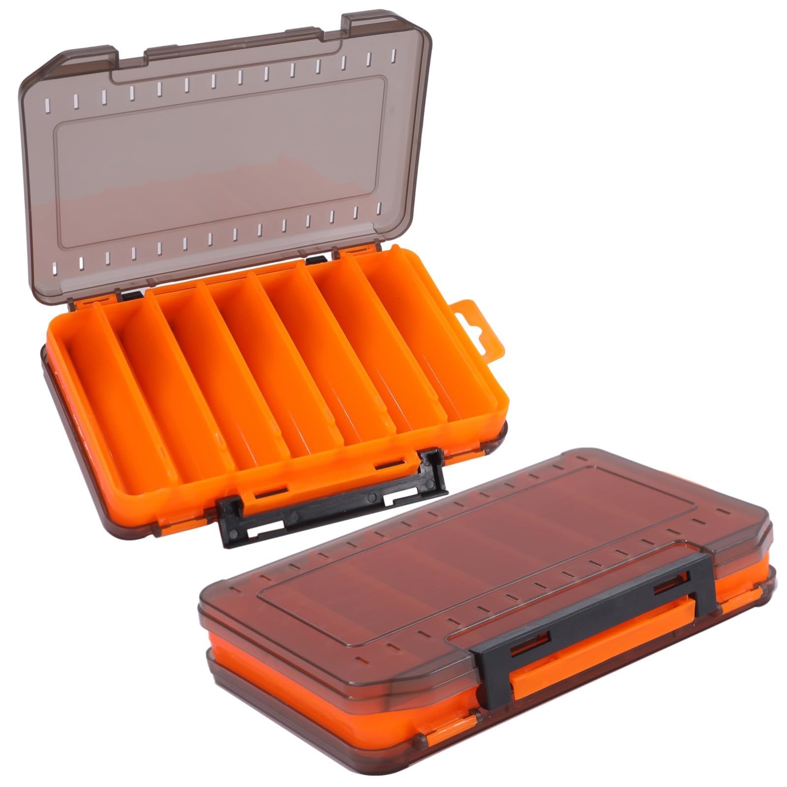 

Rubonarie Lure Case, Double-Sided Storage Box for Metal Jigs, Orange, Set of 2 (Orange)