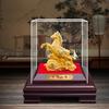 Yousheng Goldenes Pferd Figur Bringt Glück Reichtum Chinesischer Stil Pferdestatue Fengshui Dekoration Heim Büro Schreibtisch Ornament