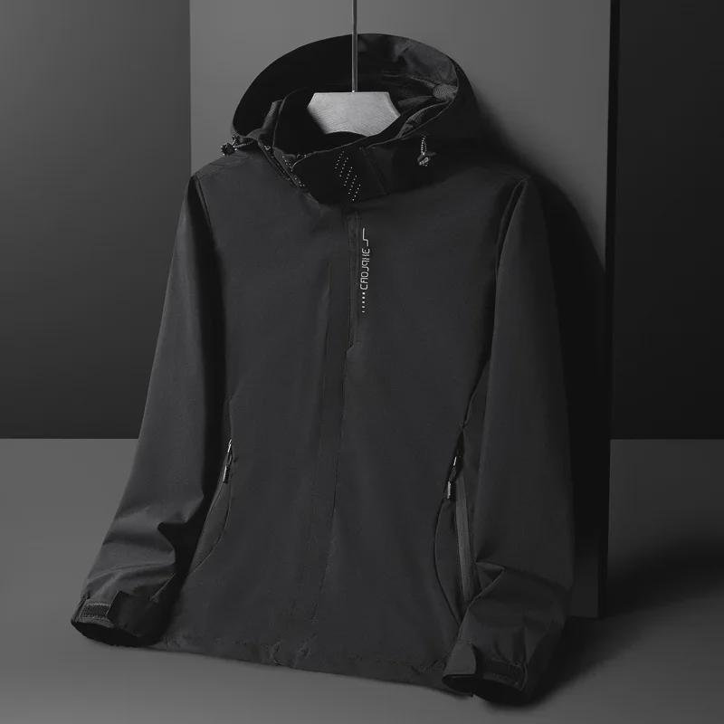 Unisex Waterproof Windproof Hooded Jacket - Lightweight Casual for Spring and Autumn