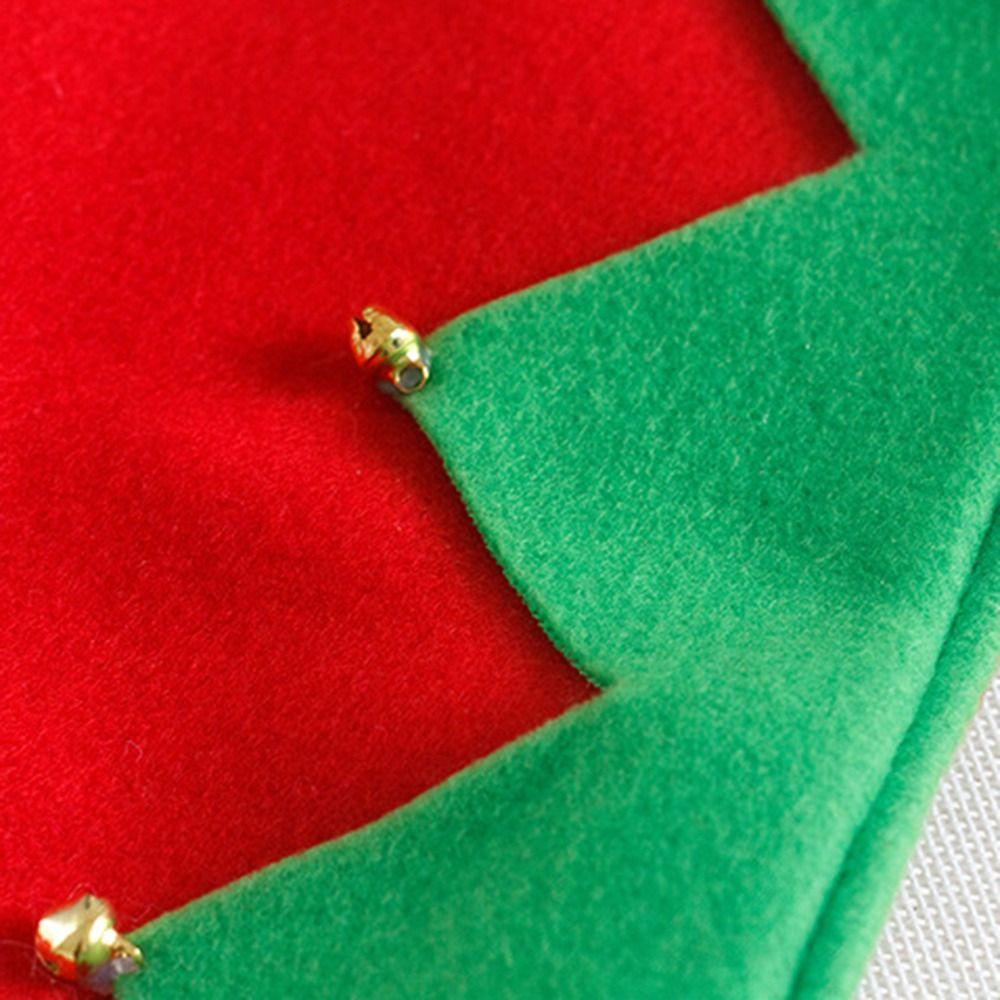 Plush Elf Hat Metal Bell Ornament Christmas Hat Classic Christmas Headwear  Gift Giving