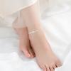 Top Grade 925 Sterling Silver Strand Beads Beaded Anklets for Women Summer Gifts Jewelry