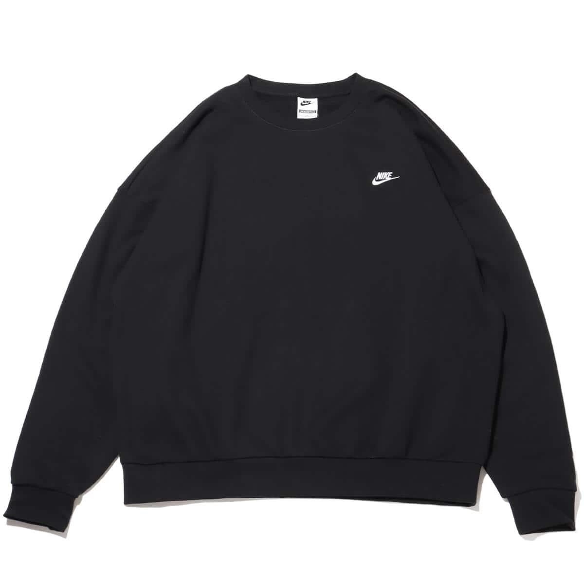 Nike Club Fleece Oversized French Terry Crewneck Sweatshirt Asia Sizing  Black  Men s HJ1820-010 L