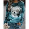 Kawaii Animal Cute Cat Floral 3D Print Sweatshirts Women Streetwear Oversized Pullovers Tops Woman Clothing