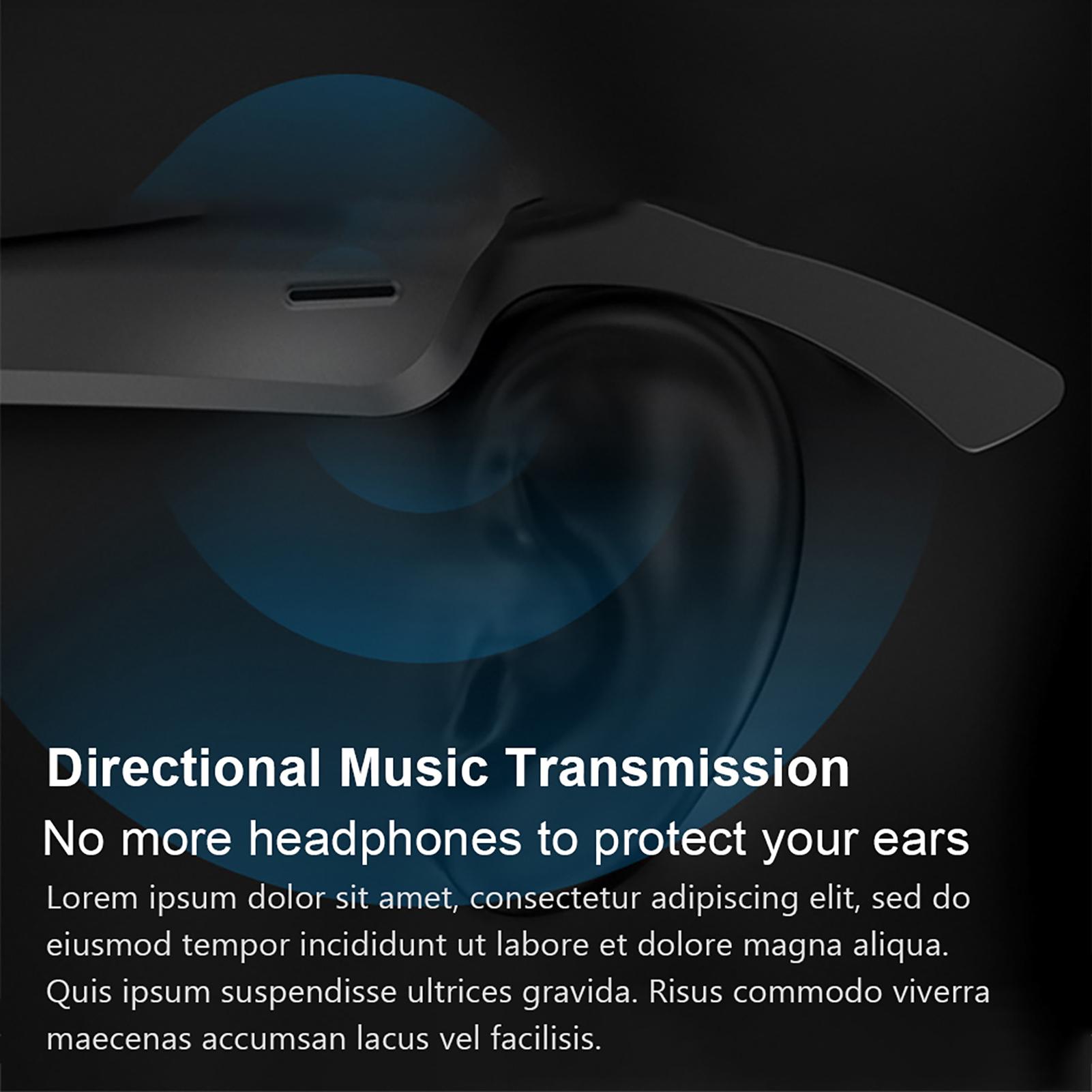 

Розумна бездротова Bluetooth 5.0 гарнітура музичні окуляри для вулиці велосипедні сонцезахисні окуляри навушники спортивні Man чорний