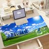 Gaming Mouse Pad Large Mat AntiSlip Stitched Edges Blue Sea Dolphin Rainbow Print Keyboard Pad For Gaming Home