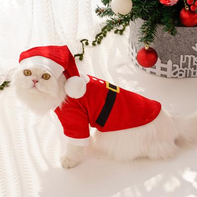 M-2XL Weihnachten Haustierkleid Weihnachtsmann Hundekleidung Katze Partykleid Dekorationen
