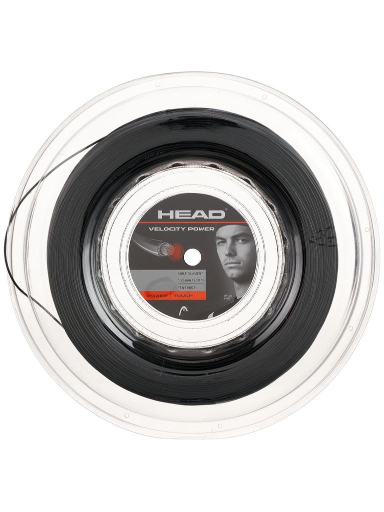 HEAD Tennis Gut Roll Velocity Multi Power MLT 125 Black 281633 Black 125 (VELOCITY POWER) (125b)
